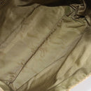 PRADA Hand Bag Satin Beige Gold Auth bs27603-10