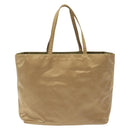 PRADA Hand Bag Satin Beige Gold Auth bs27603-13