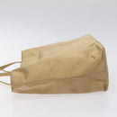 PRADA Hand Bag Satin Beige Gold Auth bs27603-4