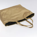 PRADA Hand Bag Satin Beige Gold Auth bs27603-6