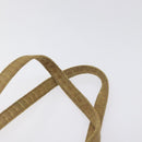 PRADA Hand Bag Satin Beige Gold Auth bs27603-8
