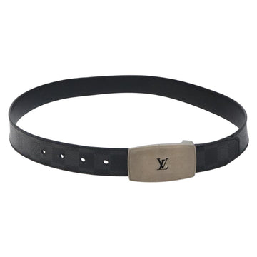 LOUIS VUITTON Damier Graphite CeintureLVBelt Belt 38.2"" LV Auth bs27606