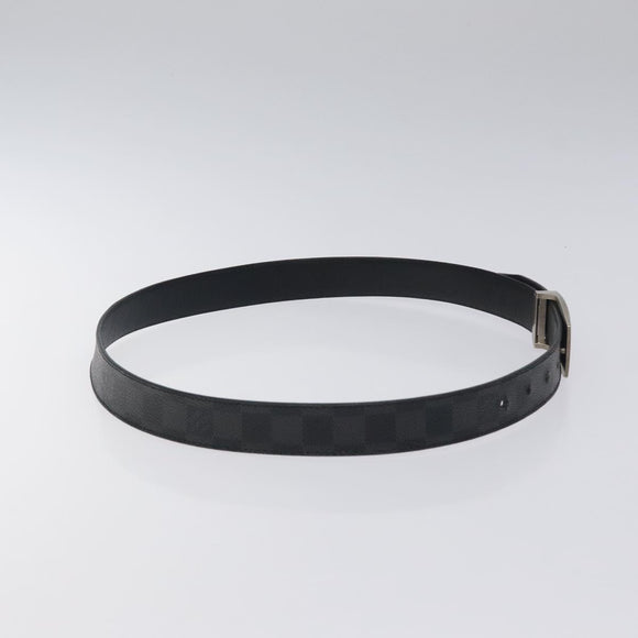 LOUIS VUITTON Damier Graphite CeintureLVBelt Belt 38.2"" LV Auth bs27606