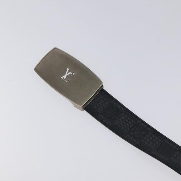 LOUIS VUITTON Damier Graphite CeintureLVBelt Belt 38.2"" LV Auth bs27606