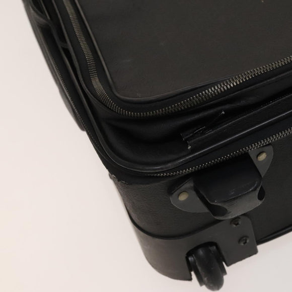 LOEWE Carry Case Anagram PVC Black Silver Auth bs27608