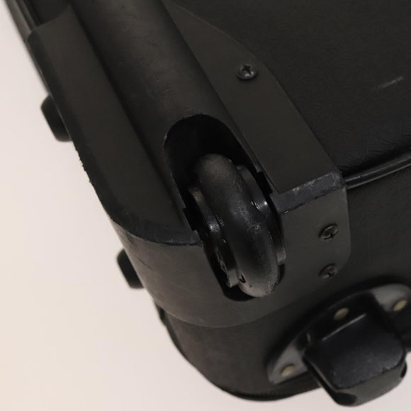 LOEWE Carry Case Anagram PVC Black Silver Auth bs27608