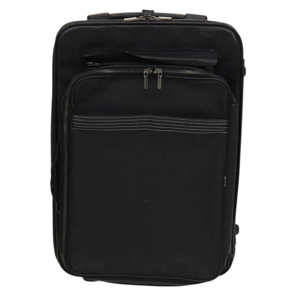 LOEWE Carry Case Anagram PVC Black Silver Auth bs27608