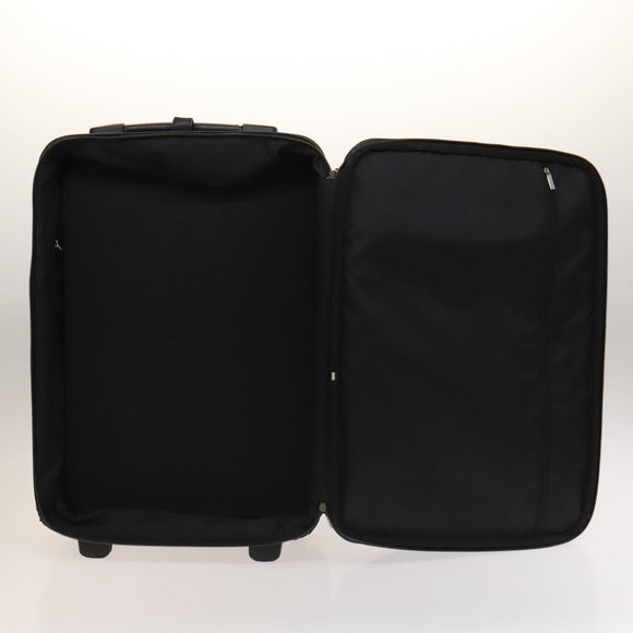 LOEWE Carry Case Anagram PVC Black Silver Auth bs27608