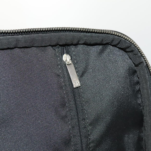 LOEWE Carry Case Anagram PVC Black Silver Auth bs27608