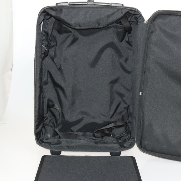 LOEWE Carry Case Anagram PVC Black Silver Auth bs27608