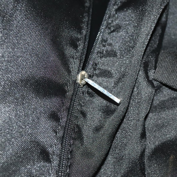 LOEWE Carry Case Anagram PVC Black Silver Auth bs27608