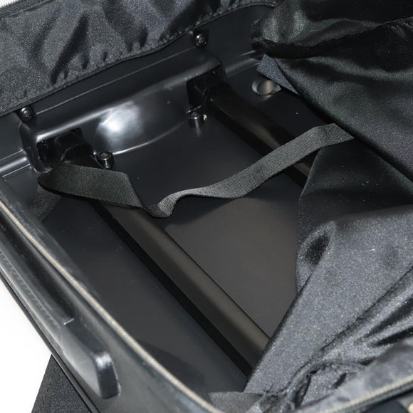 LOEWE Carry Case Anagram PVC Black Silver Auth bs27608