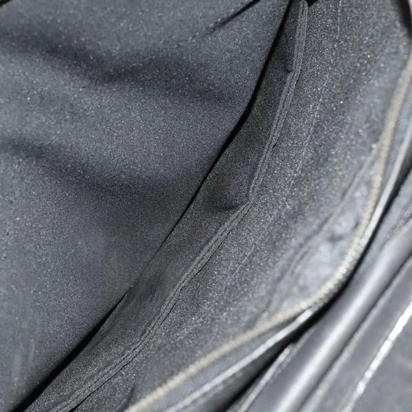 LOEWE Carry Case Anagram PVC Black Silver Auth bs27608