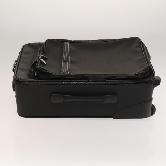 LOEWE Carry Case Anagram PVC Black Silver Auth bs27608