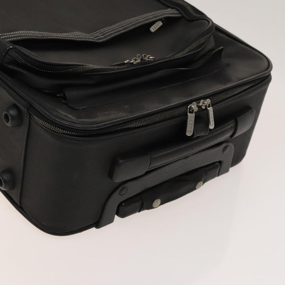 LOEWE Carry Case Anagram PVC Black Silver Auth bs27608