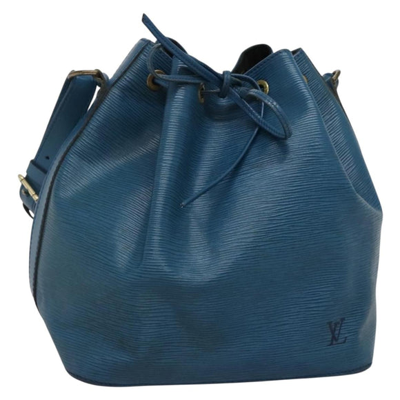 LOUIS VUITTON Epi Petit Noe Shoulder Bag Blue M44105 LV Auth bs27625