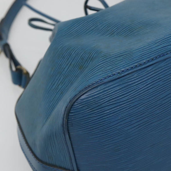 LOUIS VUITTON Epi Petit Noe Shoulder Bag Blue M44105 LV Auth bs27625