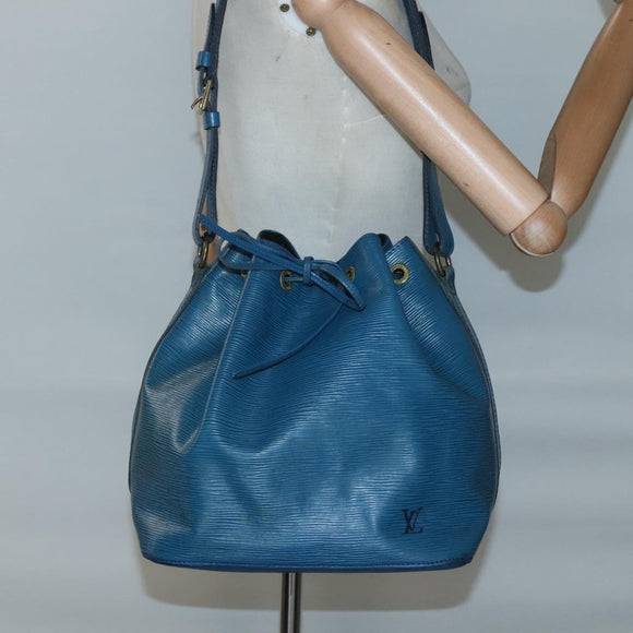 LOUIS VUITTON Epi Petit Noe Shoulder Bag Blue M44105 LV Auth bs27625