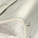 Christian Dior Ever Mini Hand Bag Leather 2way Silver Auth bs27633-9