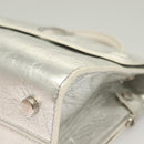Christian Dior Ever Mini Hand Bag Leather 2way Silver Auth bs27633-14