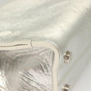 Christian Dior Ever Mini Hand Bag Leather 2way Silver Auth bs27633-15