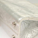 Christian Dior Ever Mini Hand Bag Leather 2way Silver Auth bs27633-16