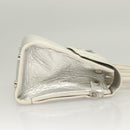 Christian Dior Ever Mini Hand Bag Leather 2way Silver Auth bs27633-3