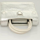 Christian Dior Ever Mini Hand Bag Leather 2way Silver Auth bs27633-6