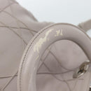 Christian Dior Canage Granville Hand Bag Leather 2way Gray Silver Auth bs27634-8