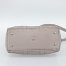 Christian Dior Canage Granville Hand Bag Leather 2way Gray Silver Auth bs27634-17