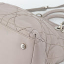 Christian Dior Canage Granville Hand Bag Leather 2way Gray Silver Auth bs27634-9