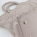Christian Dior Canage Granville Hand Bag Leather 2way Gray Silver Auth bs27634-10