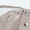 Christian Dior Canage Granville Hand Bag Leather 2way Gray Silver Auth bs27634-18
