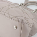 Christian Dior Canage Granville Hand Bag Leather 2way Gray Silver Auth bs27634-11