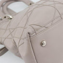 Christian Dior Canage Granville Hand Bag Leather 2way Gray Silver Auth bs27634-19