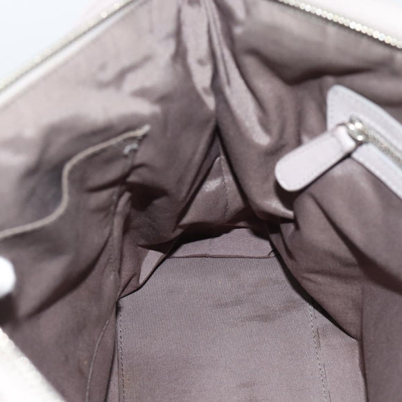 Christian Dior Canage Granville Hand Bag Leather 2way Gray Silver Auth bs27634