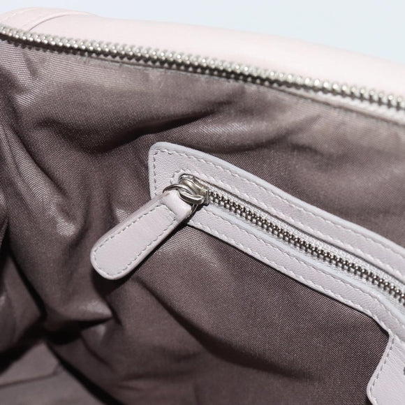 Christian Dior Canage Granville Hand Bag Leather 2way Gray Silver Auth bs27634