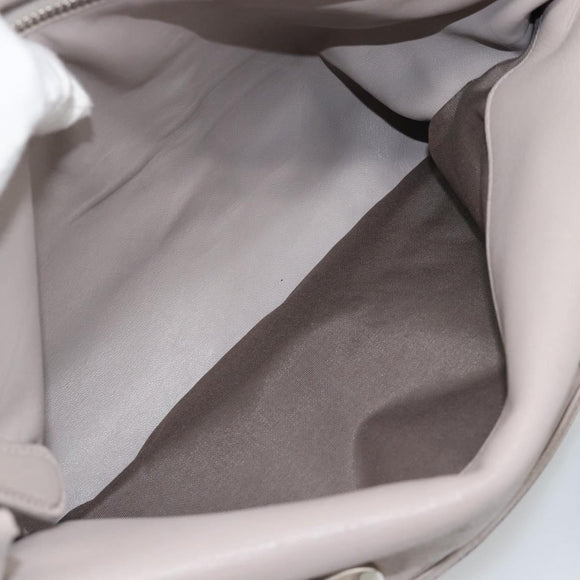 Christian Dior Canage Granville Hand Bag Leather 2way Gray Silver Auth bs27634