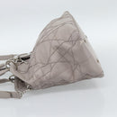 Christian Dior Canage Granville Hand Bag Leather 2way Gray Silver Auth bs27634-3