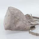 Christian Dior Canage Granville Hand Bag Leather 2way Gray Silver Auth bs27634-4