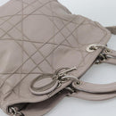 Christian Dior Canage Granville Hand Bag Leather 2way Gray Silver Auth bs27634-6