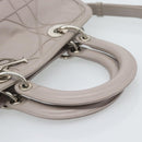 Christian Dior Canage Granville Hand Bag Leather 2way Gray Silver Auth bs27634-7
