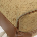 Christian Dior Honeycomb Canvas Boston Bag Beige Auth bs27637-13