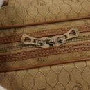 Christian Dior Honeycomb Canvas Boston Bag Beige Auth bs27637-14