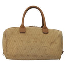 Christian Dior Honeycomb Canvas Boston Bag Beige Auth bs27637-2