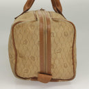 Christian Dior Honeycomb Canvas Boston Bag Beige Auth bs27637-5