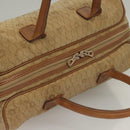 Christian Dior Honeycomb Canvas Boston Bag Beige Auth bs27637-6