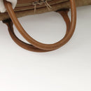 Christian Dior Honeycomb Canvas Boston Bag Beige Auth bs27637-7