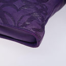 LOEWE Anagram Shoulder Bag Leather Purple Gold Auth bs27640-9