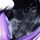 LOEWE Anagram Shoulder Bag Leather Purple Gold Auth bs27640-12